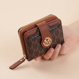 Lychee Pattern Letter Wallet with Multiple Card Slots and Pockets