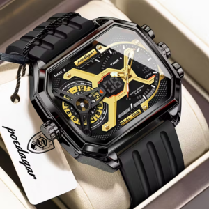 Men's watch with silicone design