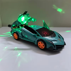 A 360° Rotating Toy Car with Automatic Lights And Doors